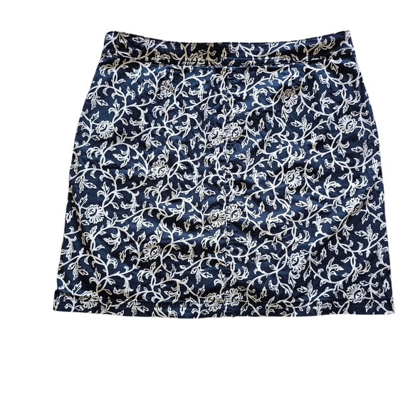 Karen Scott Mini Pencil Skort Blue And White - Picture 3 of 6